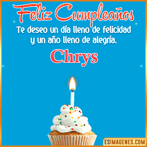 Deseos de feliz cumpleaños  Chrys