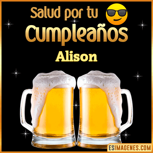 Feliz Cumpleaños cerveza gif  Alison
