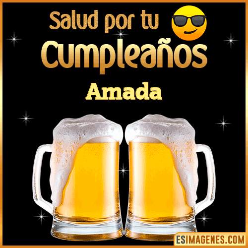 Feliz Cumpleaños cerveza gif  Amada