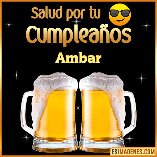Feliz Cumpleaños cerveza gif  Ambar