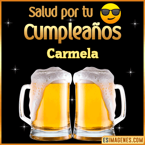 Feliz Cumpleaños cerveza gif  Carmela