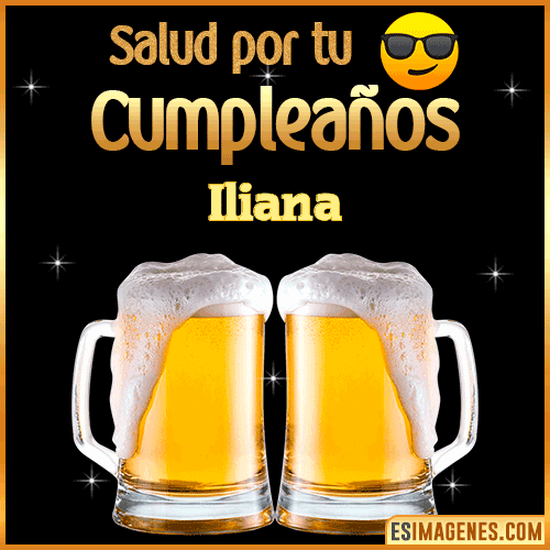 Feliz Cumpleaños cerveza gif  Iliana
