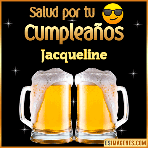 Feliz Cumpleaños cerveza gif  Jacqueline