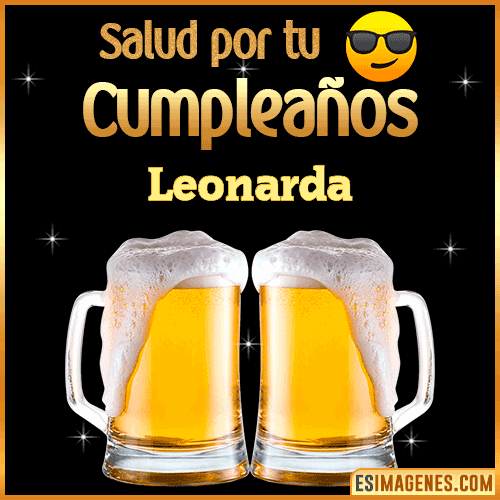Feliz Cumpleaños cerveza gif  Leonarda