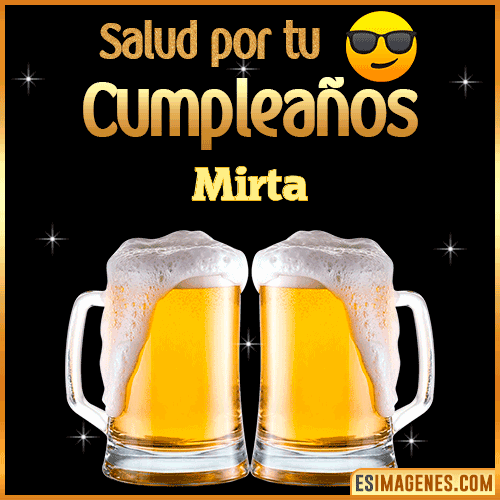 Feliz Cumpleaños cerveza gif  Mirta