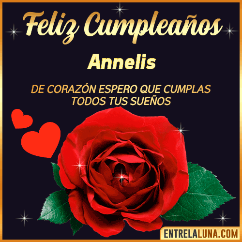 Feliz Cumpleaños con Rosas  Annelis