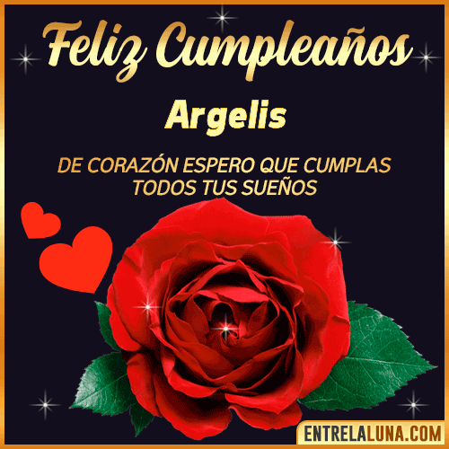Feliz Cumpleaños con Rosas  Argelis