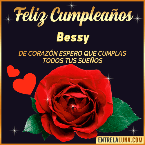 Feliz Cumpleaños con Rosas  Bessy
