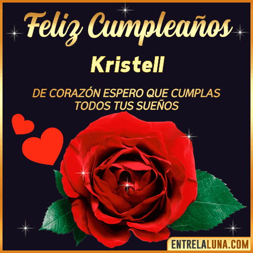 Feliz Cumpleaños con Rosas  Kristell