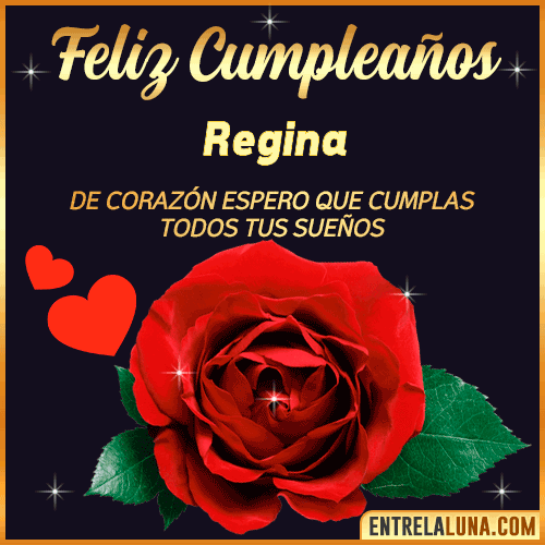 Feliz Cumpleaños con Rosas  Regina