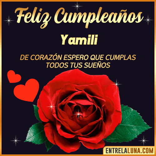 Feliz Cumpleaños con Rosas  Yamili