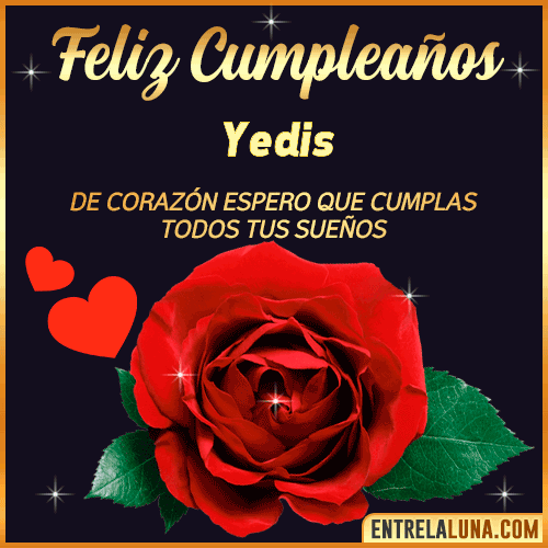 Feliz Cumpleaños con Rosas  Yedis