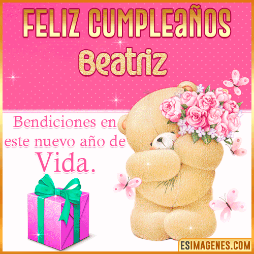 Feliz Cumpleaños Gif  Beatriz
