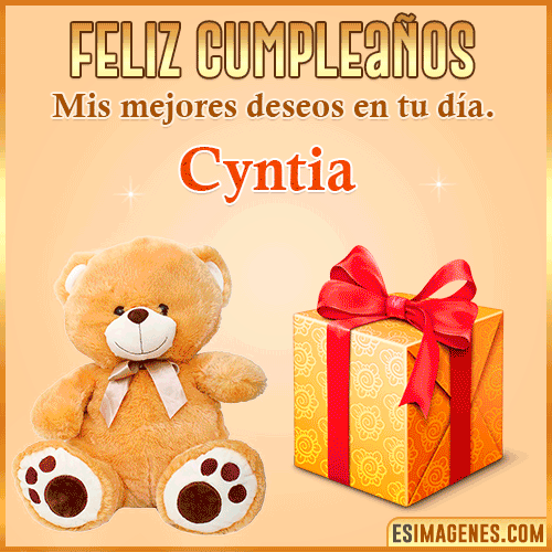 Gif de cumpleaños para mujer  Cyntia