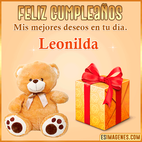 Gif de cumpleaños para mujer  Leonilda