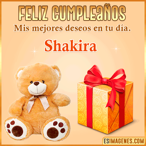 Gif de cumpleaños para mujer  Shakira