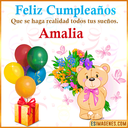 Gif de regalos de cumpleaños para  Amalia