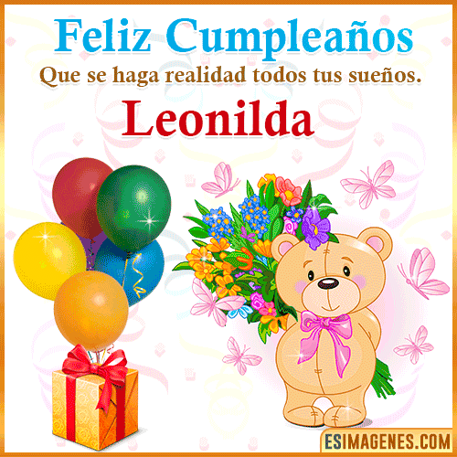 Gif de regalos de cumpleaños para  Leonilda