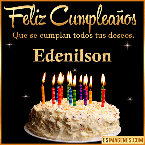 Gif de torta de cumpleaños para  Edenilson