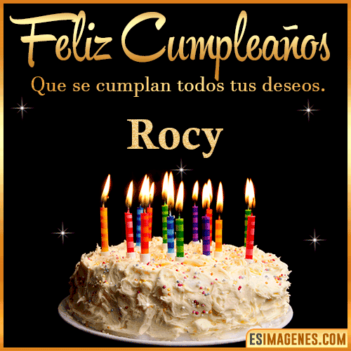 Gif de torta de cumpleaños para  Rocy