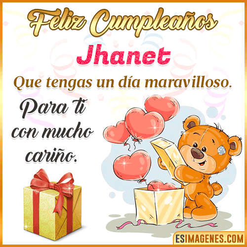 Gif para desear feliz cumpleaños  Jhanet