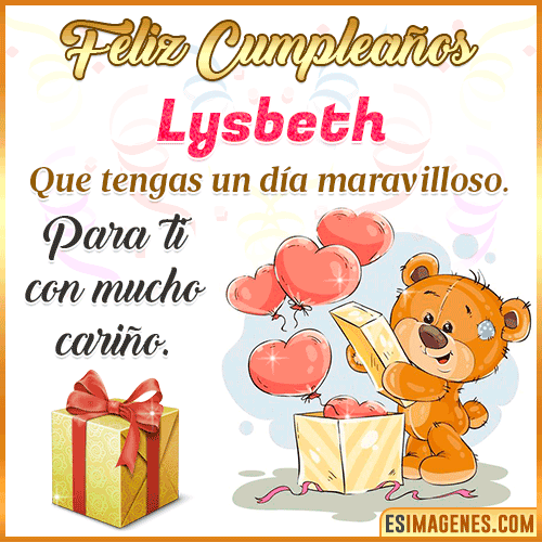 Gif para desear feliz cumpleaños  Lysbeth