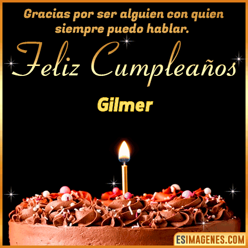 Gif de pastel de Cumpleaños con Nombre  Gilmer