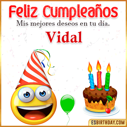 Imagen Feliz Cumpleaños  Vidal