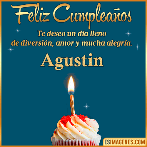 Tarjeta de Feliz Cumpleaños  Agustin