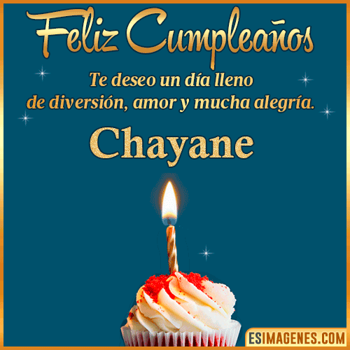 Tarjeta de Feliz Cumpleaños  Chayane