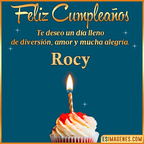 Tarjeta de Feliz Cumpleaños  Rocy