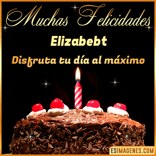 Torta de cumpleaños con Nombre  Elizabebt