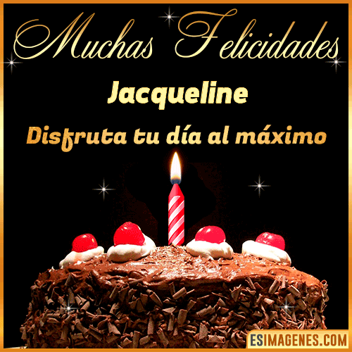 Torta de cumpleaños con Nombre  Jacqueline