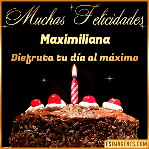 Torta de cumpleaños con Nombre  Maximiliana