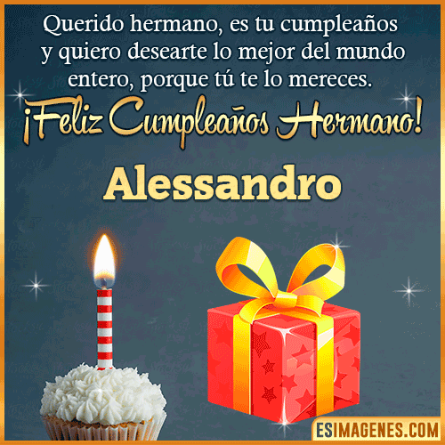 Imagen feliz Cumpleaños hermano  Alessandro