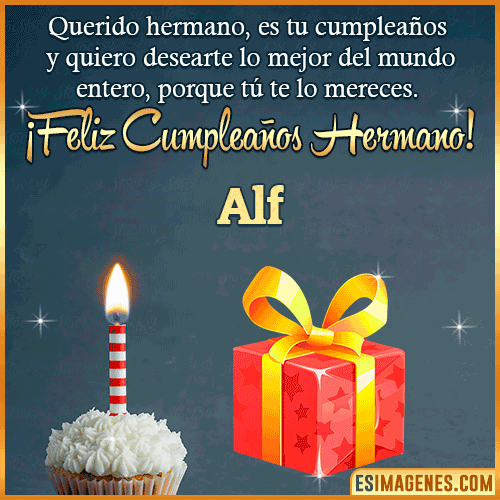 Imagen feliz Cumpleaños hermano  Alf