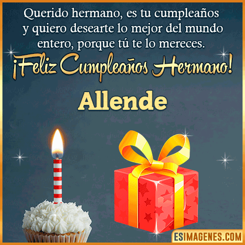 Imagen feliz Cumpleaños hermano  Allende