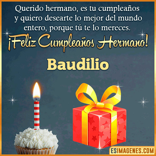 Imagen feliz Cumpleaños hermano  Baudilio