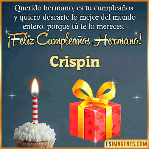 Imagen feliz Cumpleaños hermano  Crispin