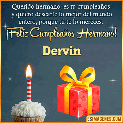 Imagen feliz Cumpleaños hermano  Dervin