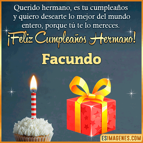 Imagen feliz Cumpleaños hermano  Facundo