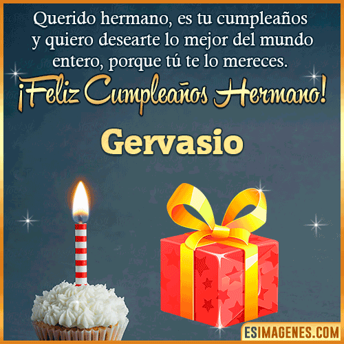 Imagen feliz Cumpleaños hermano  Gervasio