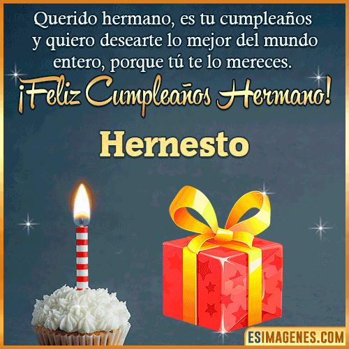 Imagen feliz Cumpleaños hermano  Hernesto