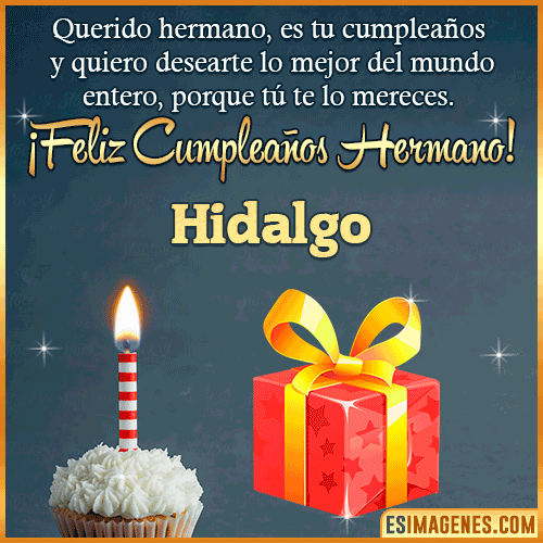 Imagen feliz Cumpleaños hermano  Hidalgo