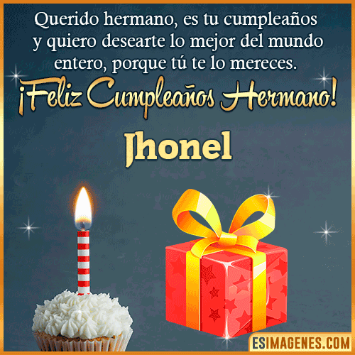 Imagen feliz Cumpleaños hermano  Jhonel