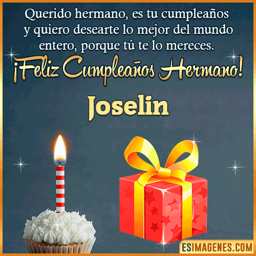 Imagen feliz Cumpleaños hermano  Joselin