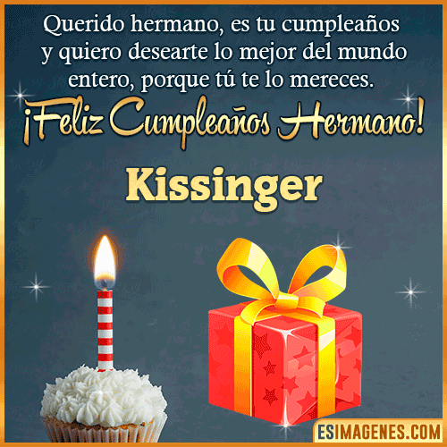 Imagen feliz Cumpleaños hermano  Kissinger