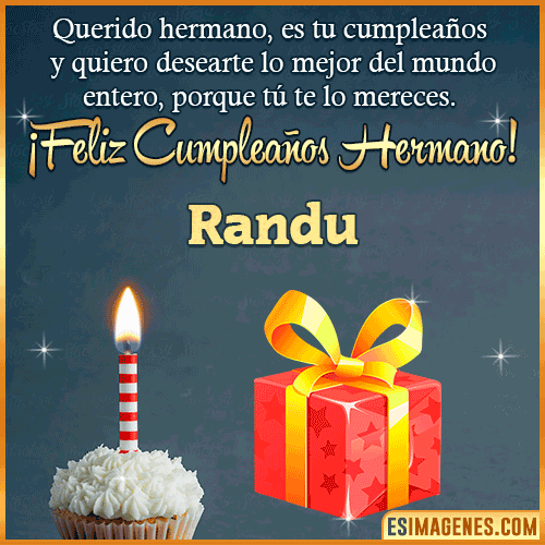 Imagen feliz Cumpleaños hermano  Randu