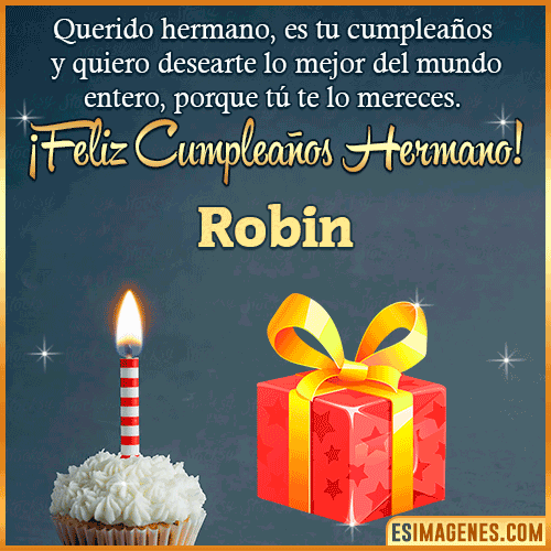 Imagen feliz Cumpleaños hermano  Robin