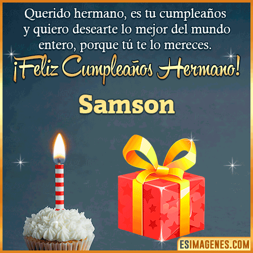 Imagen feliz Cumpleaños hermano  Samson